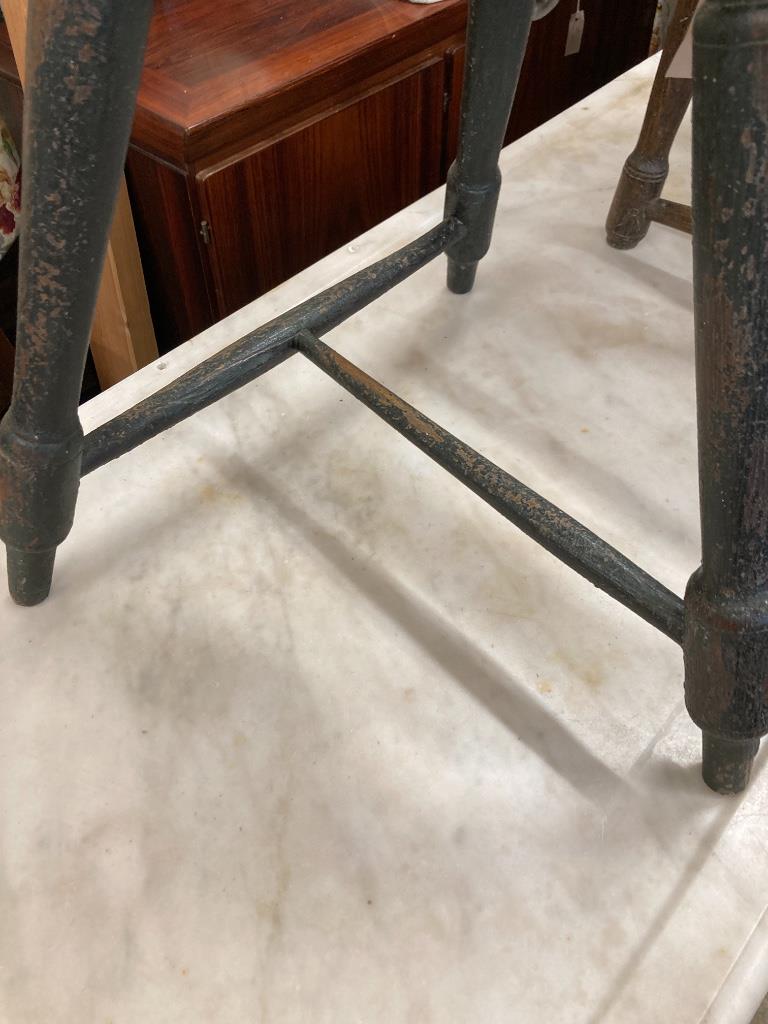 A late 18th century/early 19th century possibly Welsh sycamore and ash small cricket table / stool, width 50cm, depth 44cm, height 50cm